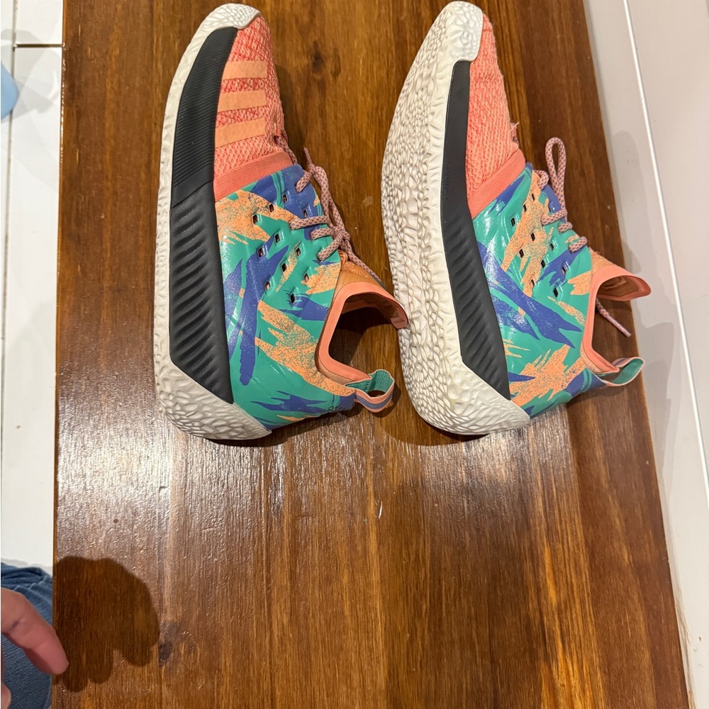 Adidas Harden Vol 2California Dreamin Basketball Shoes Orange Multicolor Size 7 - Picture 3 of 9